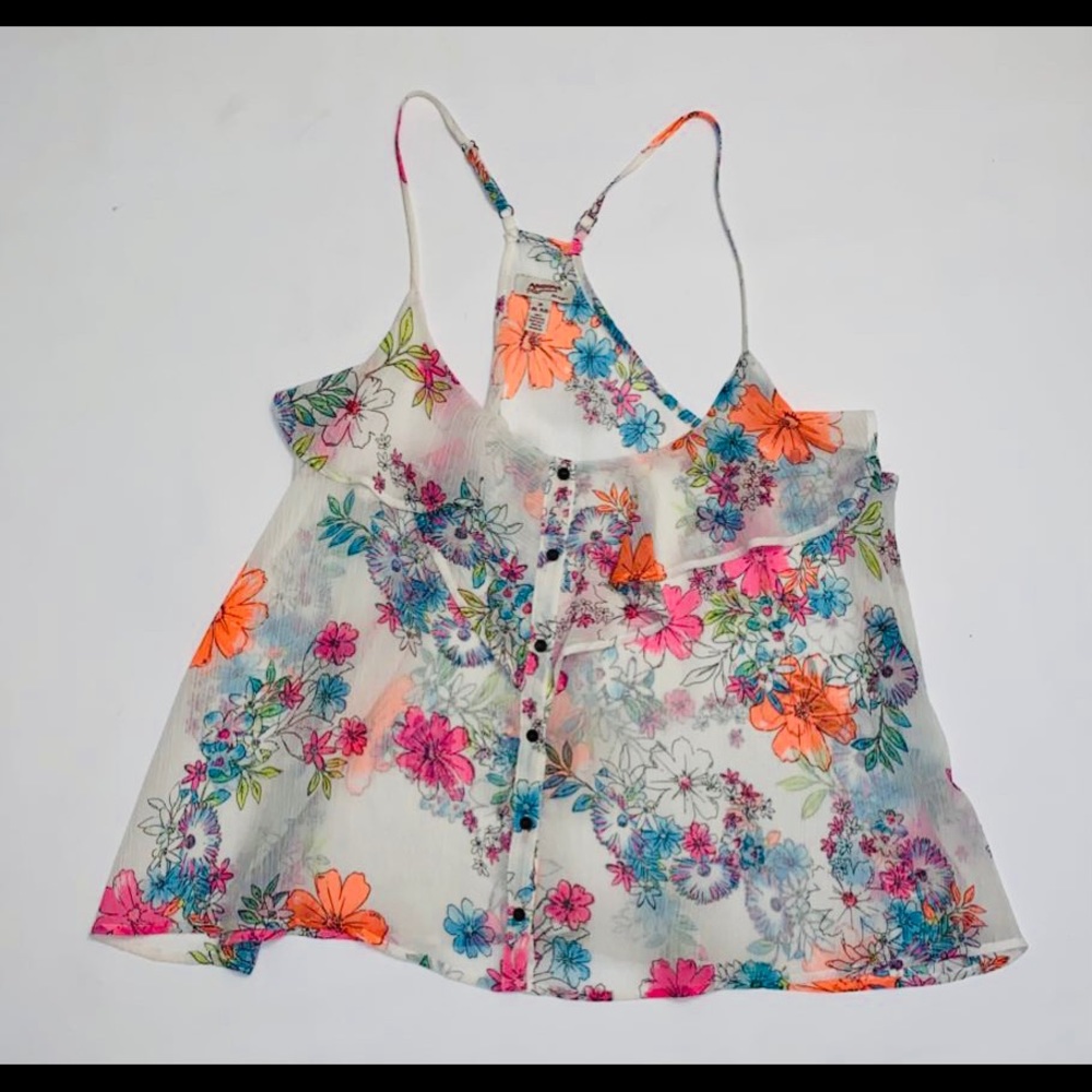 Plus size Off-White Neon Floral Top
